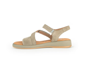 Sandales pistache en nubuck