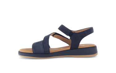 Sandales bleues en nubuck