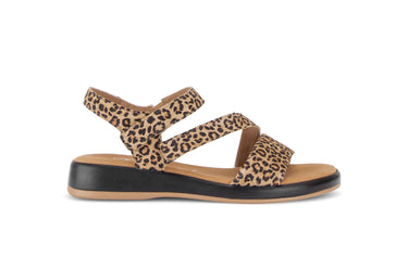 Sandales léopard en nubuck