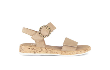 Sandales beiges en cuir