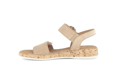Sandales beiges en cuir