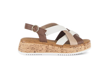 Sandales beiges en cuir