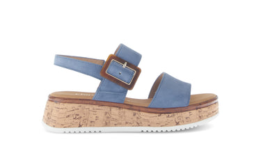 Sandales bleues en velours