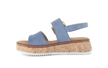 Sandales bleues en velours