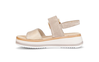 Sandales beiges en nubuck