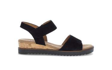 Sandales noires en nubuck