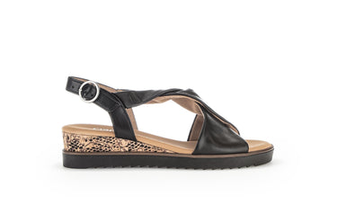 Sandales noires en cuir
