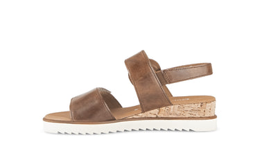 Sandales marron en cuir lisse