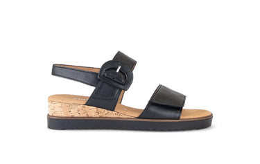 Sandales noires en cuir