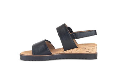 Sandales noires en cuir