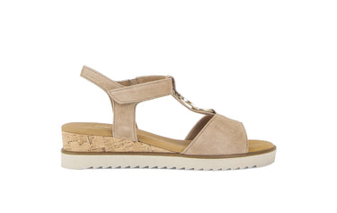 Sandales beiges en nubuck