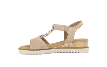 Sandales beiges en nubuck