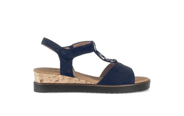 Sandales bleues en nubuck