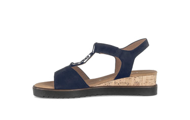 Sandales bleues en nubuck