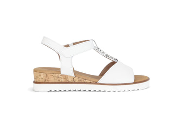 Sandales blanches en cuir