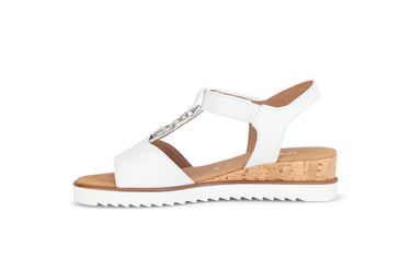 Sandales blanches en cuir