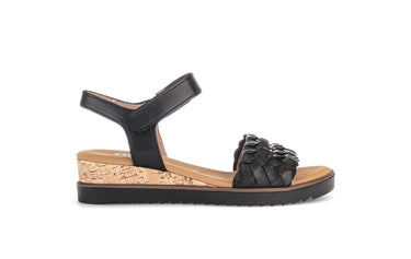 Sandales noires en cuir