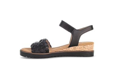 Sandales noires en cuir