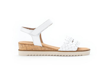 Sandales blanches en cuir