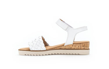 Sandales blanches en cuir
