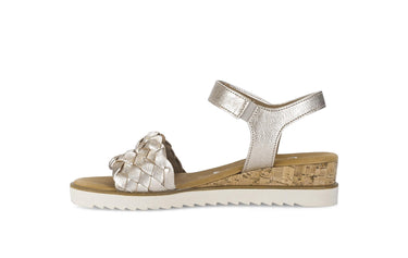 Sandales dorées en cuir