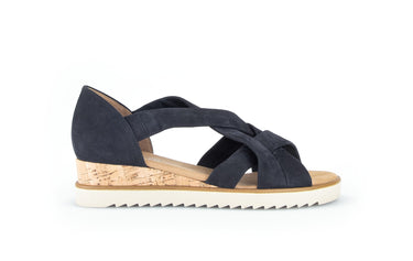 Sandales bleues en velours