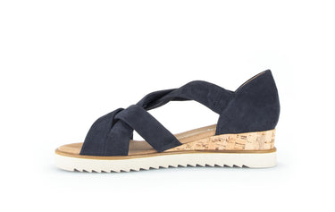 Sandales bleues en velours