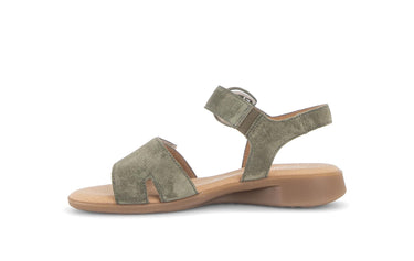 Sandales kaki en nubuck