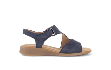 Sandales bleues en nubuck