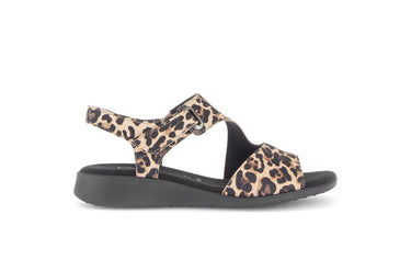Sandales léopard en nubuck