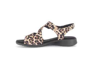 Sandales léopard en nubuck