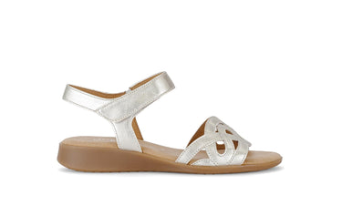 Sandales dorées en cuir
