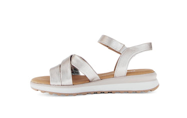 Sandales dorées en cuir