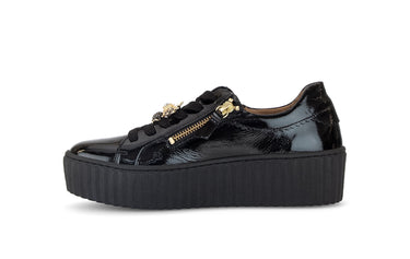 Baskets noires en vernis