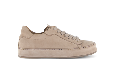 Baskets beiges en cuir