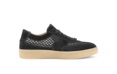 Baskets ajourées noires en velours