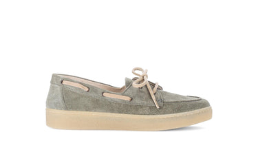 Baskets grises en cuir