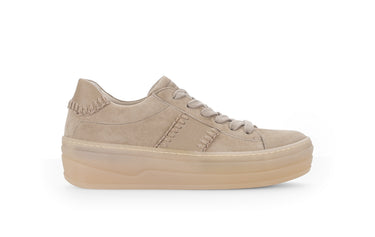 Baskets beiges en velours
