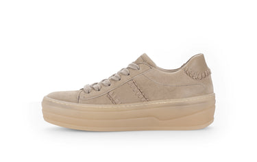 Baskets beiges en velours