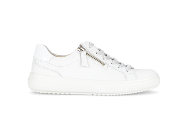 Baskets blanches en cuir lisse