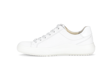 Baskets blanches en cuir lisse