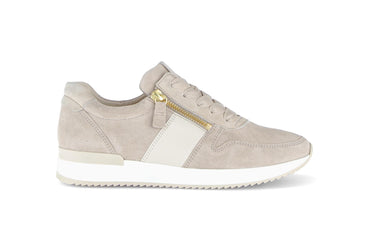 Baskets beiges en cuir