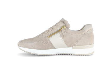 Baskets beiges en cuir