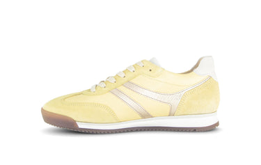 Baskets jaunes en cuir et nubuck