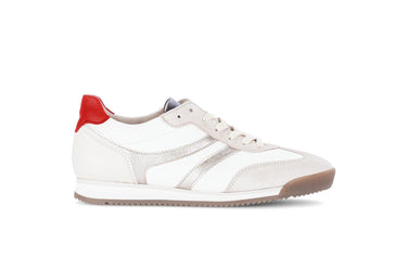 Baskets blanches en cuir et nubuck