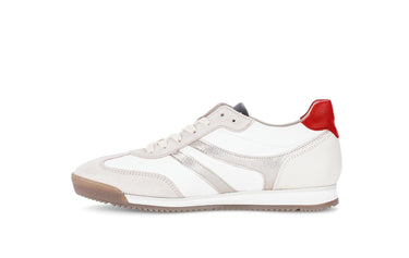 Baskets blanches en cuir et nubuck