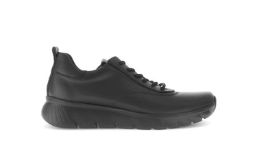 Baskets noires en cuir imprimé