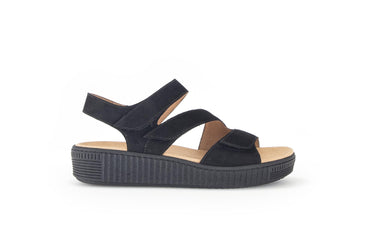Sandales noires en nubuck (semelles amovibles)