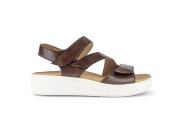 Sandales marron en cuir (semelle amovible)