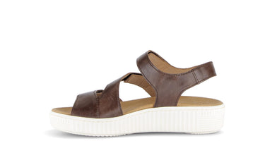 Sandales marron en cuir (semelle amovible)